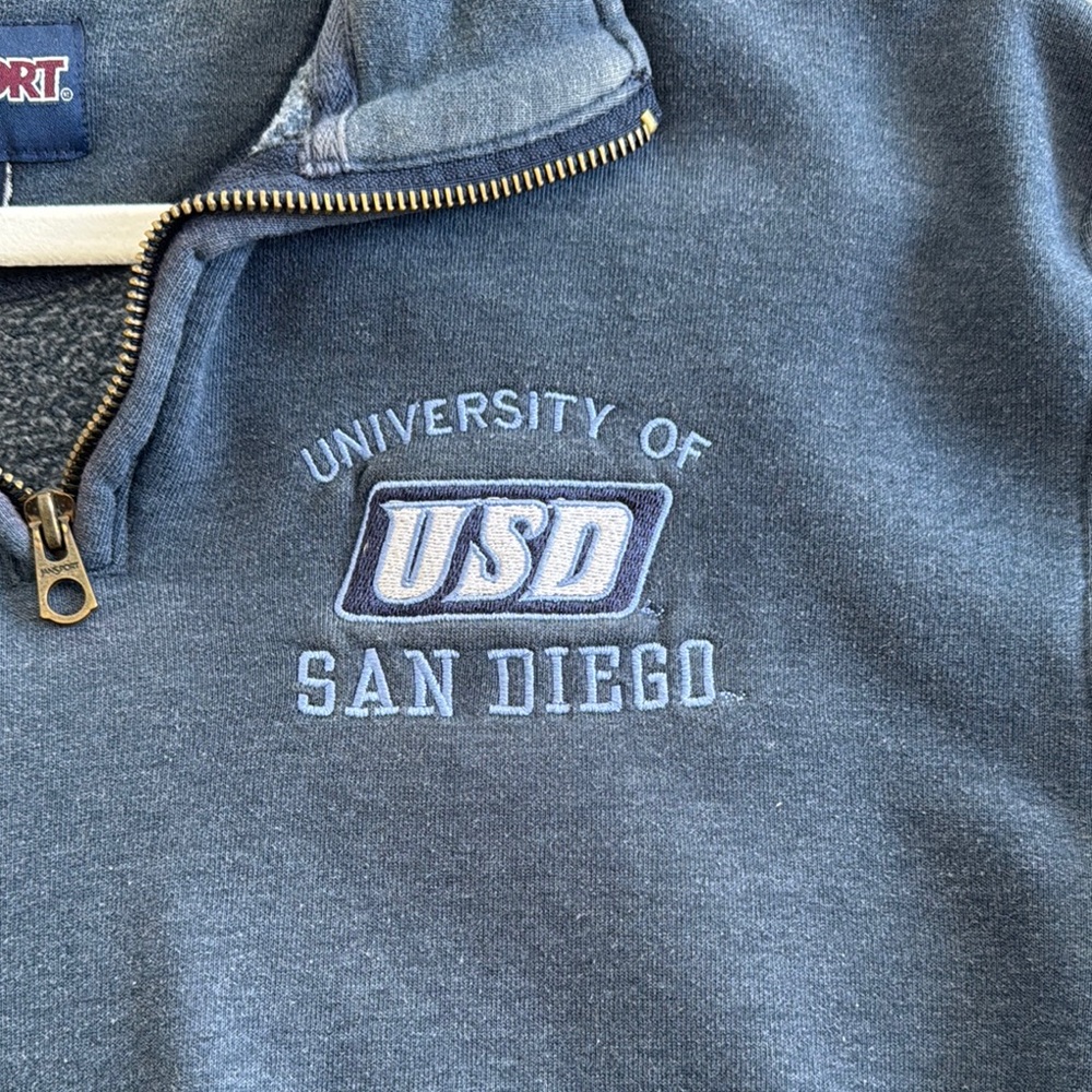 University of San Diego Navy Blue Quarter-Zip Sweater - Picture 2 of 8
